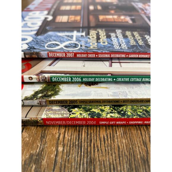 Cottage Living Magazine Lot 4 Christmas Issues 2004-2007 Out of Print - Picture 2 of 2